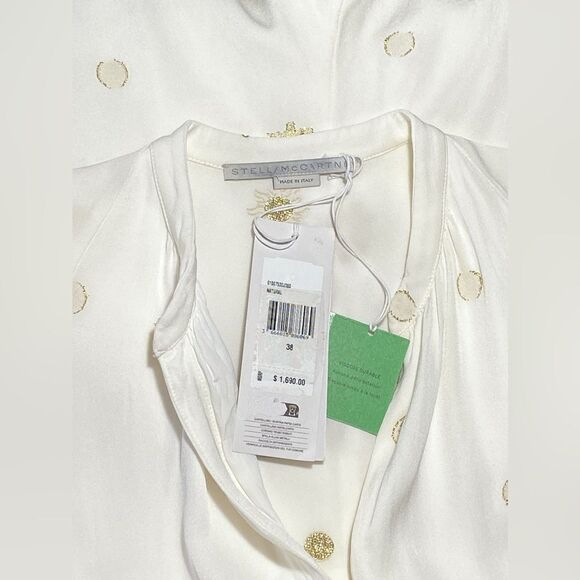 Stella McCartney Metallic Tie-Front Jumpsuit size 38/us size 4 - Picture 10 of 13